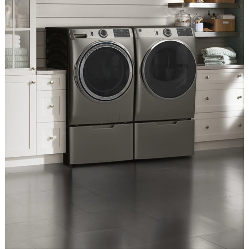 GE Appliances Energy Star Washer & Dryer Set with Stackable 4.8 Cubic